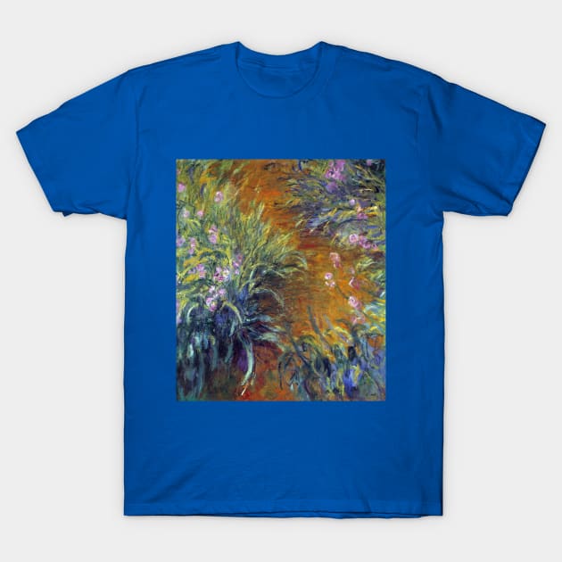 The Path Through the Irises by Claude Monet T-Shirt by MasterpieceCafe